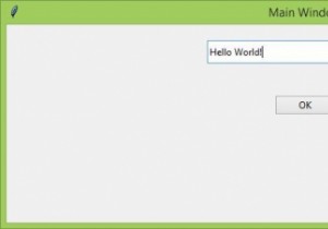 子ウィンドウを作成し、Tkinterで親と通信するにはどうすればよいですか？ 