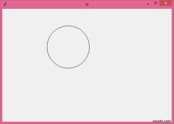 TkinterPythonを使用して円を描く 