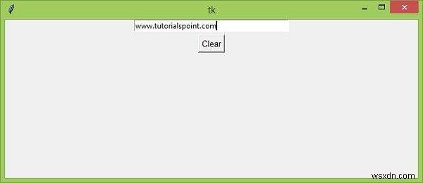 Tkinterでボタンが押された後にエントリウィジェットをクリアするにはどうすればよいですか？ 