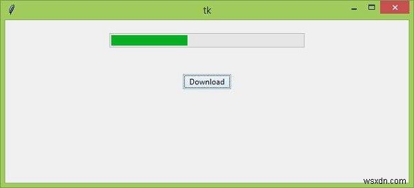 Tkinterでダウンロードプログレスバーを作成するにはどうすればよいですか？ 