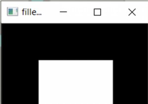 OpenCV関数fillPoly（）を使用して塗りつぶされたポリゴンを描画します 