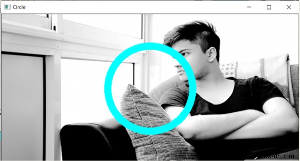 OpenCV関数circle（）を使用して円を描きます 