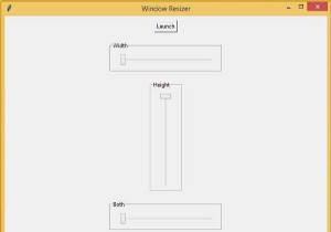 Tkinterのウィンドウリサイザーコントロールパネル 