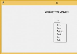 Tkinterを使用したドロップダウンメニューの作成 