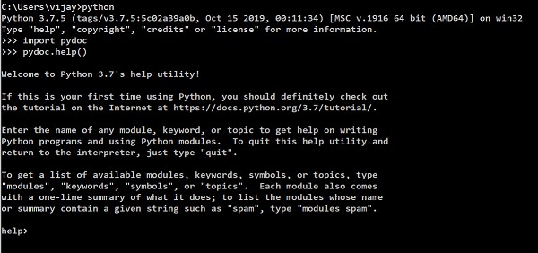 Pythonでpydocモジュールを使用したドキュメントの生成 