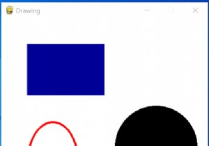 Python-PyGameウィンドウでさまざまな形を描く 