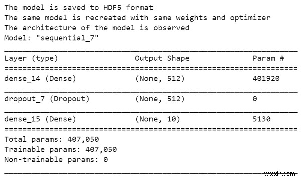 Pythonでhdf5形式を使用してモデルを保存するためにKerasをどのように使用できますか？ 