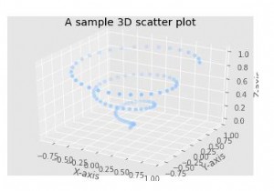 Matplotlibを使用して、Pythonを使用して3次元散布図を作成するにはどうすればよいですか？ 