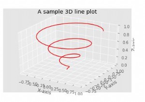 MatplotlibをPythonを使用した3次元ラインプロットにどのように使用できますか？ 