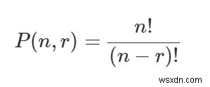 SciPyを使用してPythonの順列と組み合わせの値を計算するにはどうすればよいですか？ 