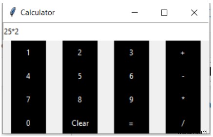 PythonでTkinterを使用したシンプルなGUI計算機 