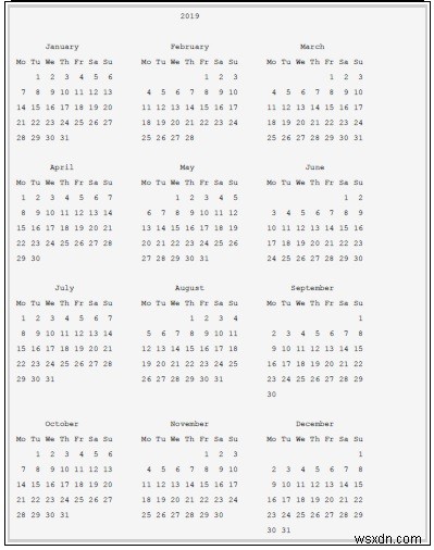 Pythonのカレンダー関数-（monthrange（）、prcal（）、weekday（）？） 