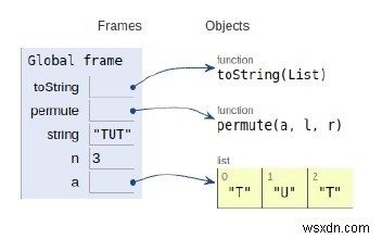 指定された文字列のすべての順列を出力するPythonプログラム 