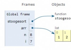 ストゥージソート用のPythonプログラム 