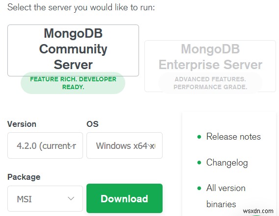 WindowsでPythonを使用してMongoDBをインストールするためのガイド 