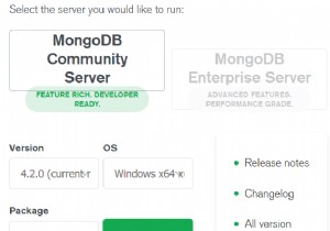 WindowsでPythonを使用してMongoDBをインストールするためのガイド 