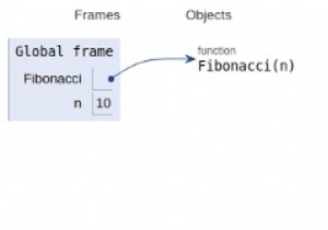 PythonプログラムのN番目のフィボナッチ数 