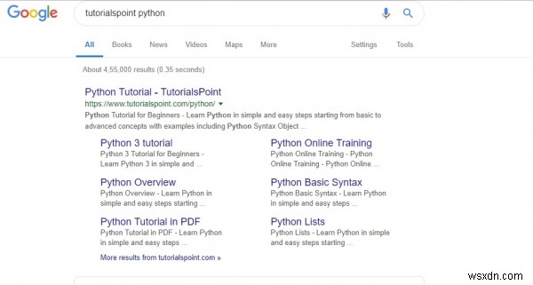 Pythonコードを使用してGoogle検索を実行しますか？ 