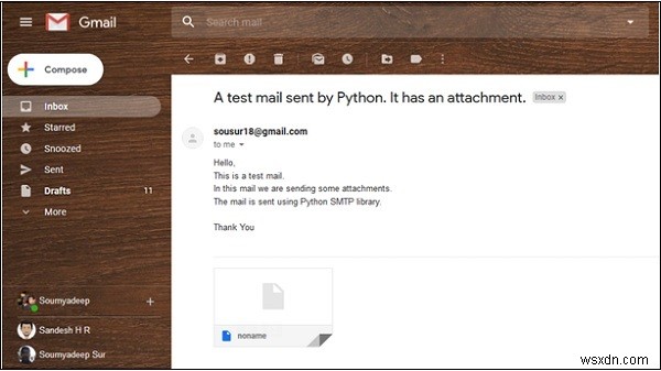 Pythonを使用してGmailアカウントからメールを送信する 