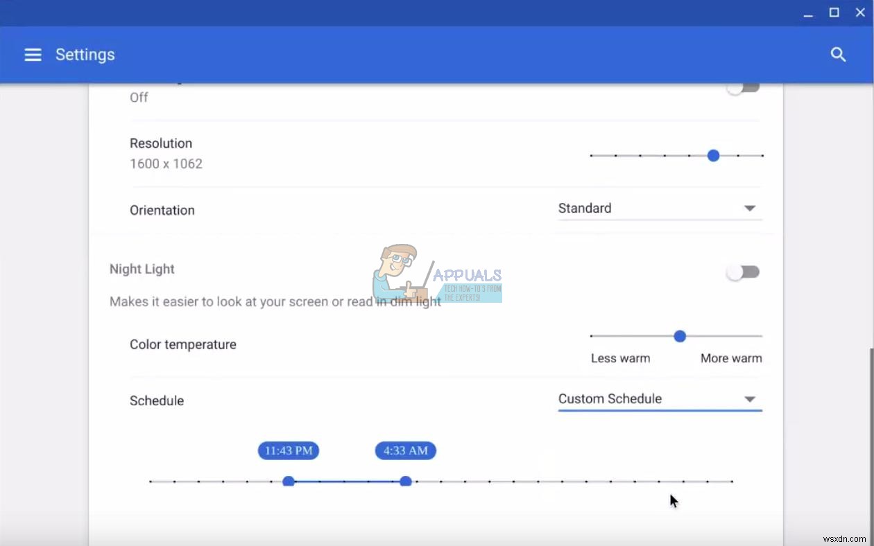 ChromeOSでナイトモードを有効にする方法 