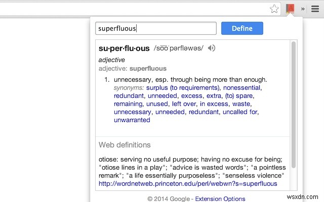 Chromeで単語の意味を即座に検索する方法 