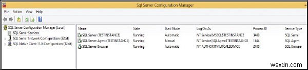 MSSQLServerでサービスを開始および停止する方法 