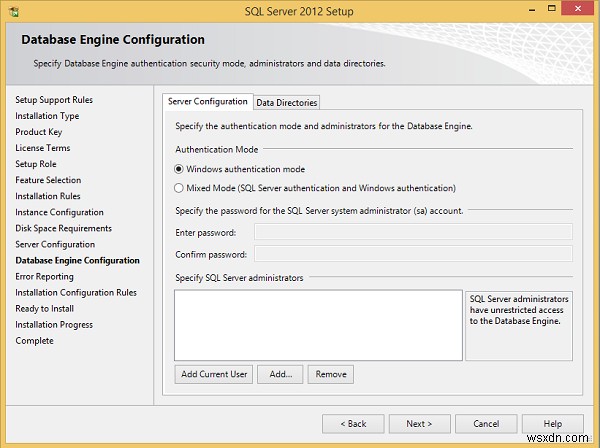 MSSQLServerのインストール手順 