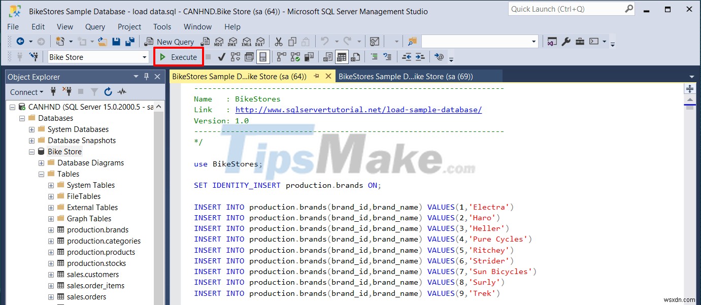 スクリプトファイルからSQLServerにデータをインポートする方法 