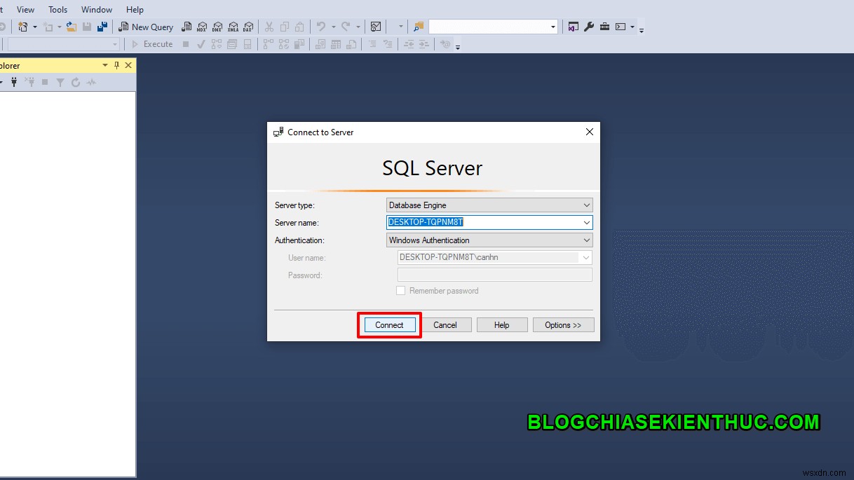 SSMSを介してSQLServerに接続する方法 