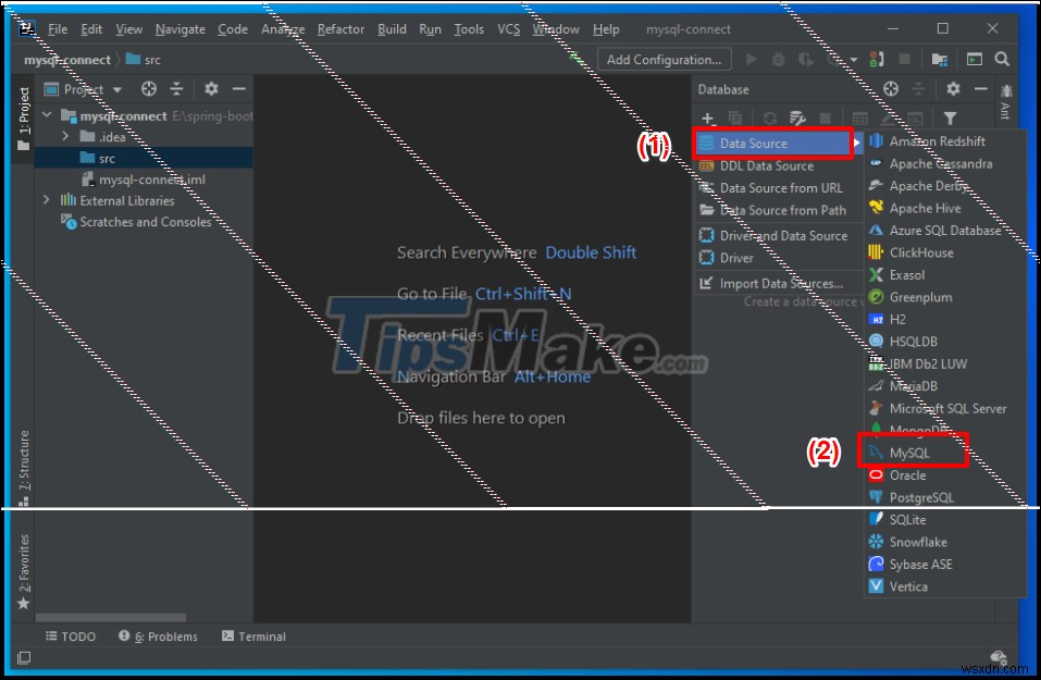 IntelliJでMySQLサーバーに接続する方法の説明 