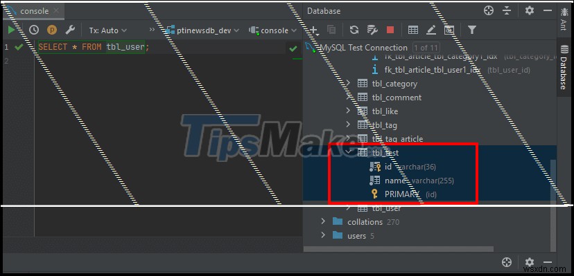 IntelliJでMySQLサーバーに接続する方法の説明 