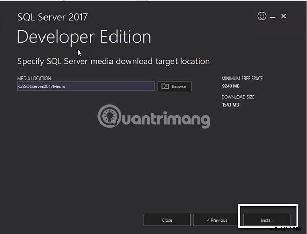 SQLServer2017を段階的にインストールする手順 