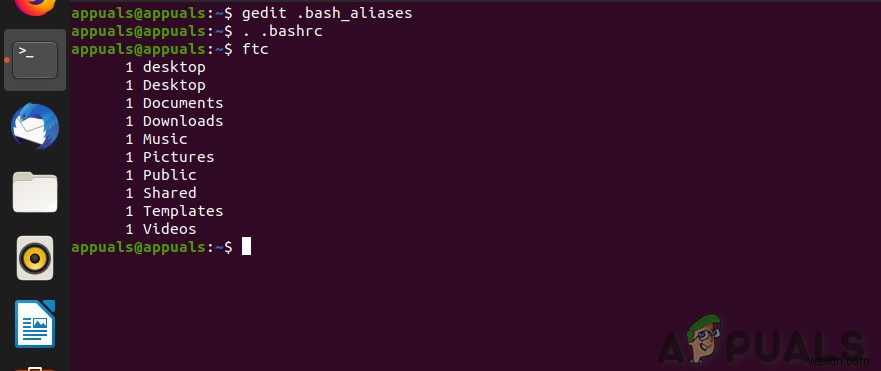 Linuxでエイリアスとシェル関数を作成するにはどうすればよいですか？ 