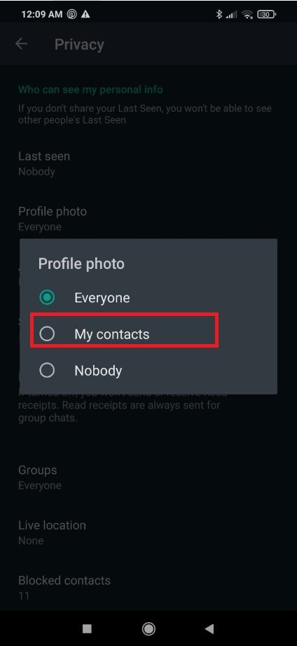 WhatsAppで特定の連絡先のプロフィール写真を非表示にする方法は？ 