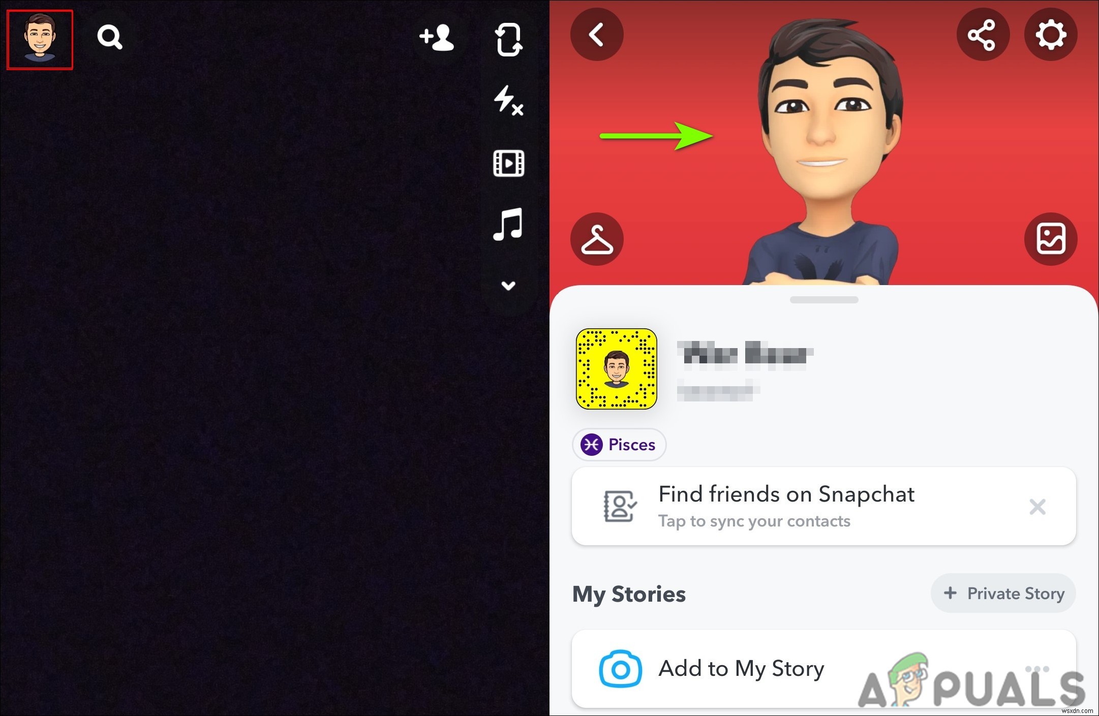 SnapchatでBitmoji式を変更するにはどうすればよいですか？ 