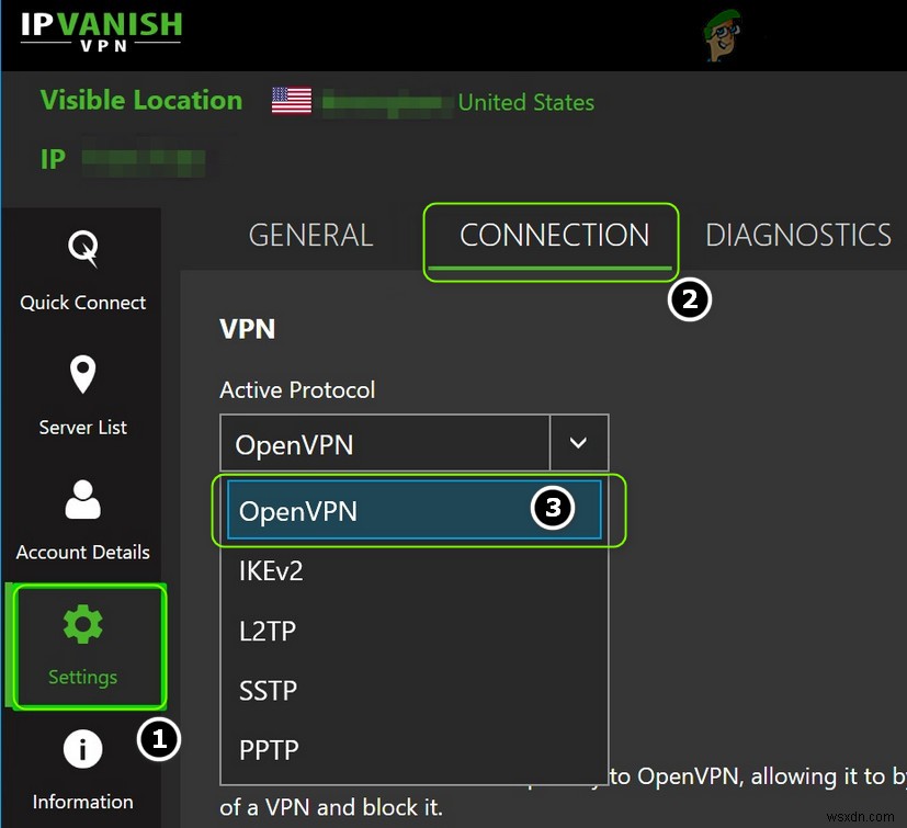 修正：IPVanishがVPNに接続しない 