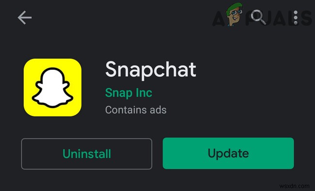 修正：Snapchatでの送信に失敗しました 