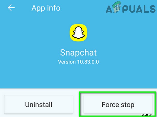 修正：Snapchatでの送信に失敗しました 