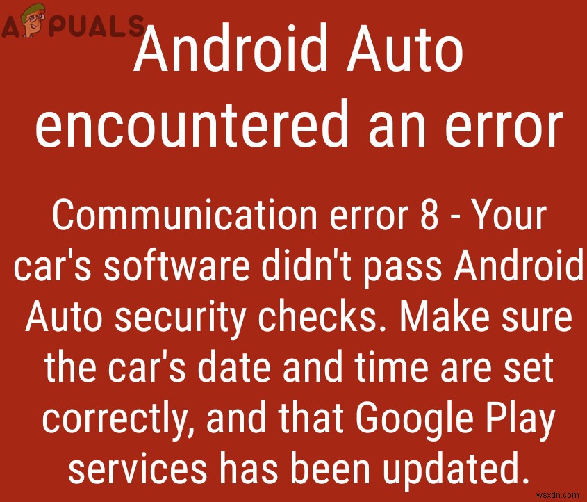 修正：AndroidAuto通信エラー8 