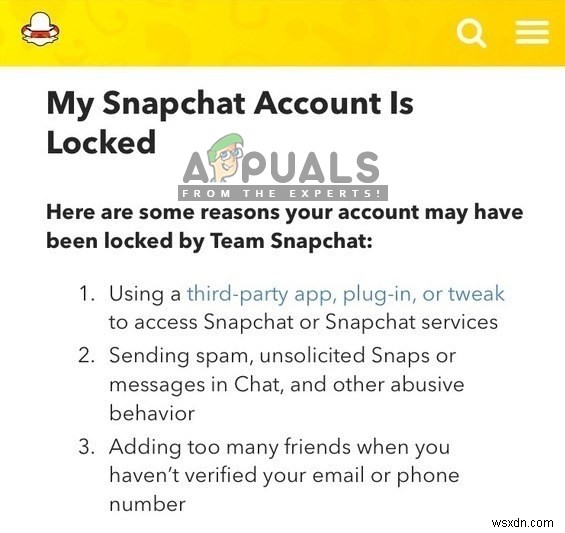 修正：Snapchatログインが一時的に失敗する 