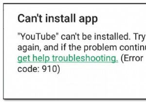 修正：GooglePlayの「Cantinstallapp」のエラー910 
