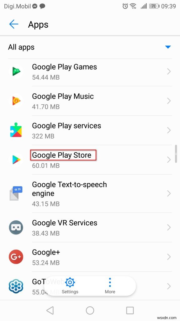 修正：GooglePlayの「Cantinstallapp」のエラー910 