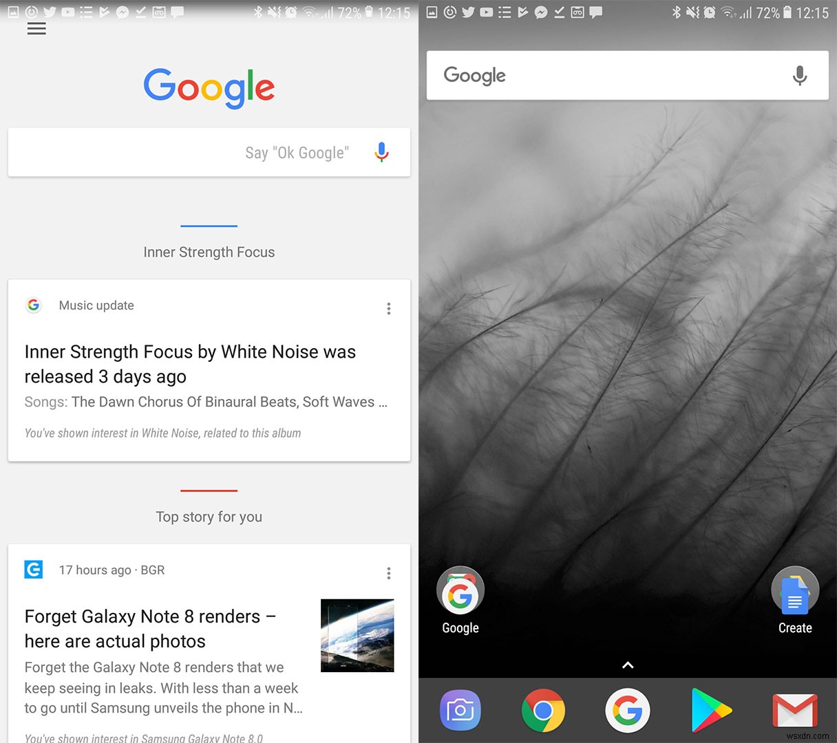 NovaLauncherホーム画面でGoogleNowページを有効にする方法 