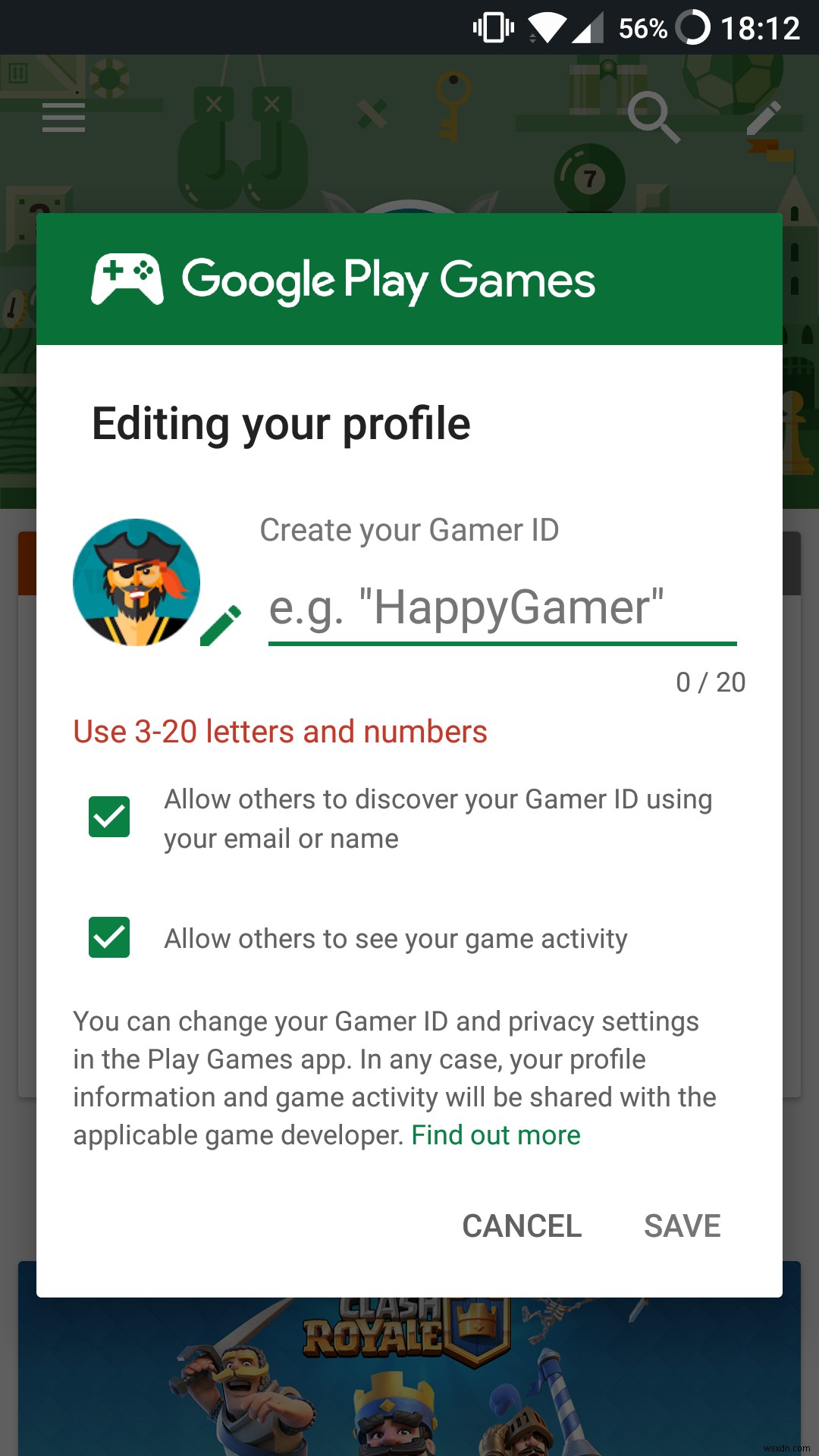 GooglePlayゲームのプロフィールを編集する方法 