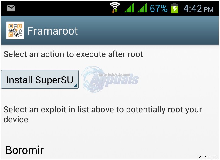 Framaroot APKを使用してルート化する方法（ワンクリック） 