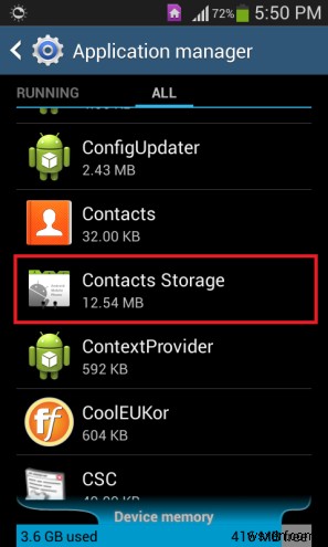 修正：android.process.acoreが停止しました 