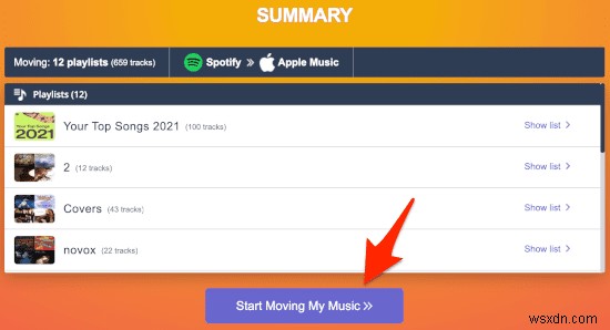 SpotifyプレイリストをAppleMusic（またはiTunes）に転送する方法 