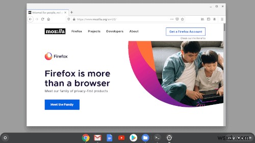 Linux用FirefoxをChromebookにインストールする方法 