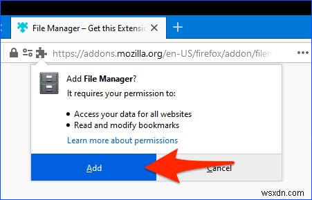 Firefoxタブを介してファイルとフォルダにアクセスする方法 