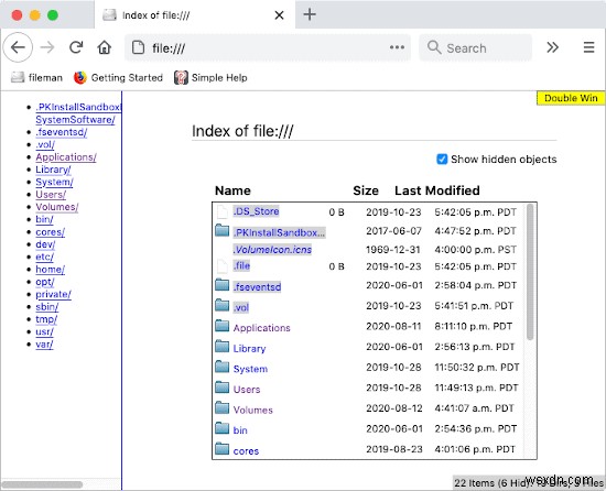 Firefoxタブを介してファイルとフォルダにアクセスする方法 